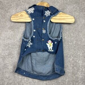 Ugly Denim Dog Pet Vest Blue‎ Wondershop Christmas Winter Sweater Costume XL